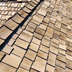 various forms of roof made of cedar shake